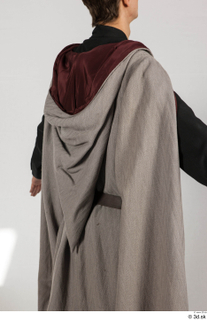  Photos Medieval Monk in grey suit Medieval Clothing Monk czech emblem grey cloak grey suit hood upper body 0007.jpg